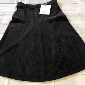 🆕NWT Ava Jeans Black Corduroy Skirt